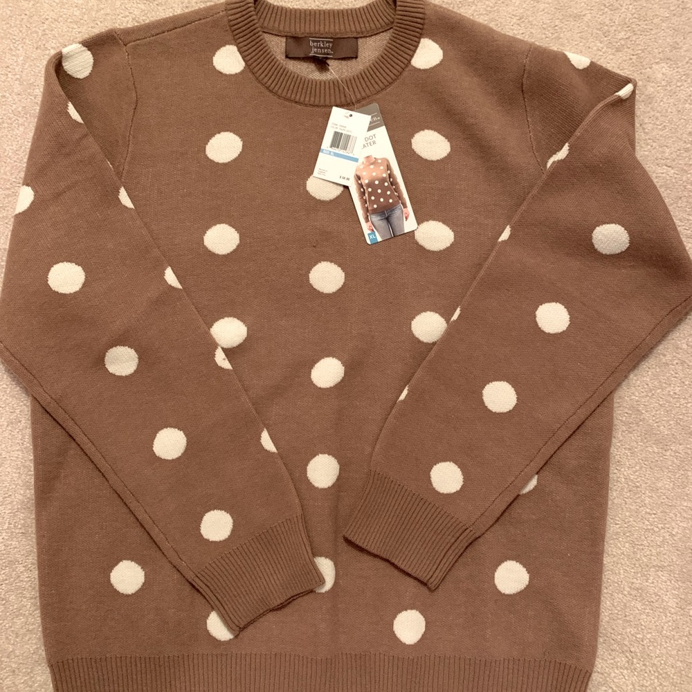 NWT ….Crew Dot Sweater